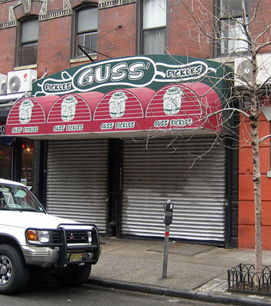 facade of Gus's pickle shop