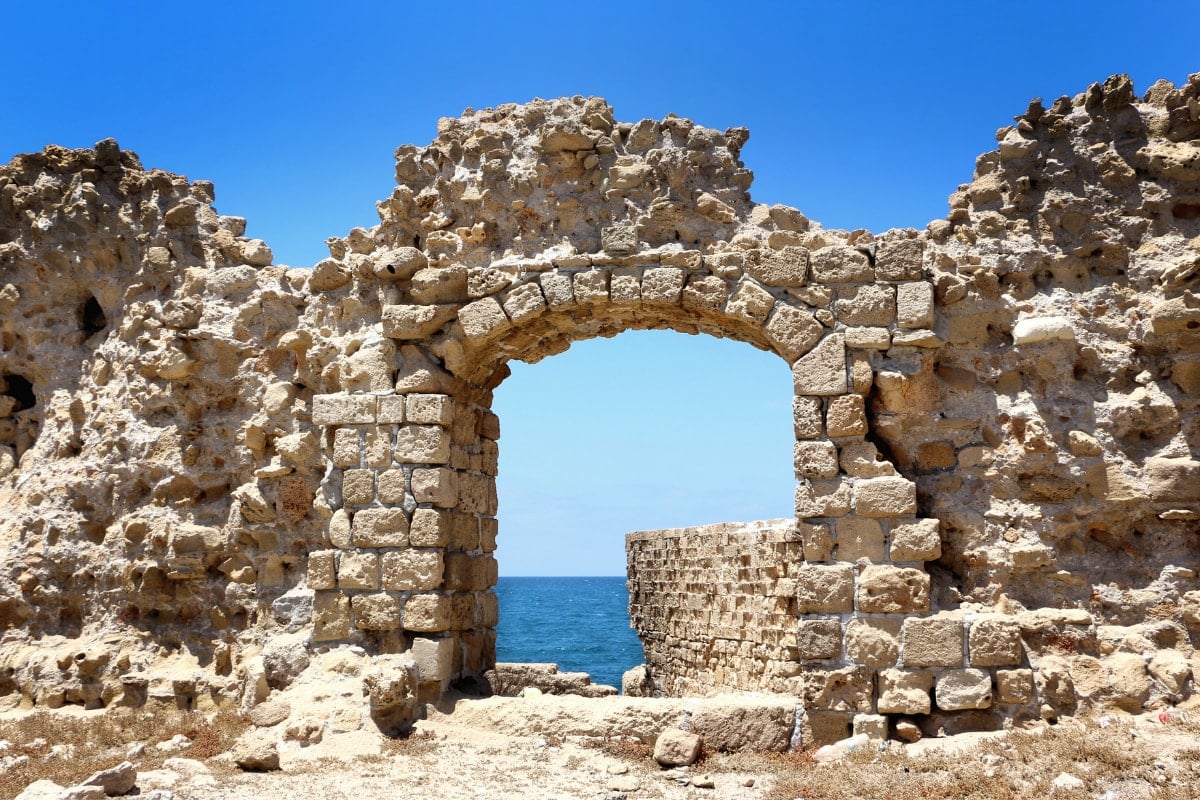old archeological archway in acre