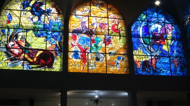 chagall windows in hadassah hospital ein kerem